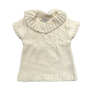 𝅺influx Cream Collared Cable Knit Dress